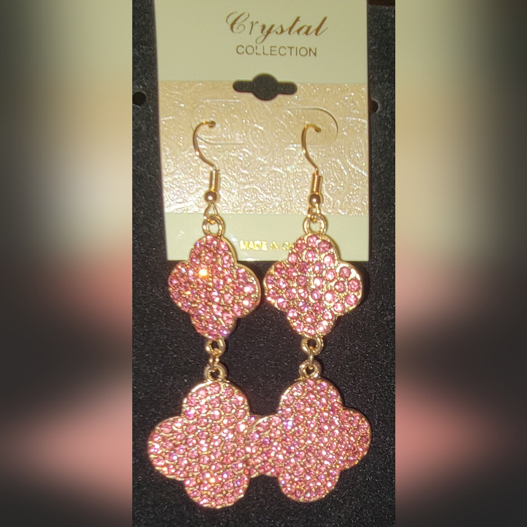 Pink Clover Earrings